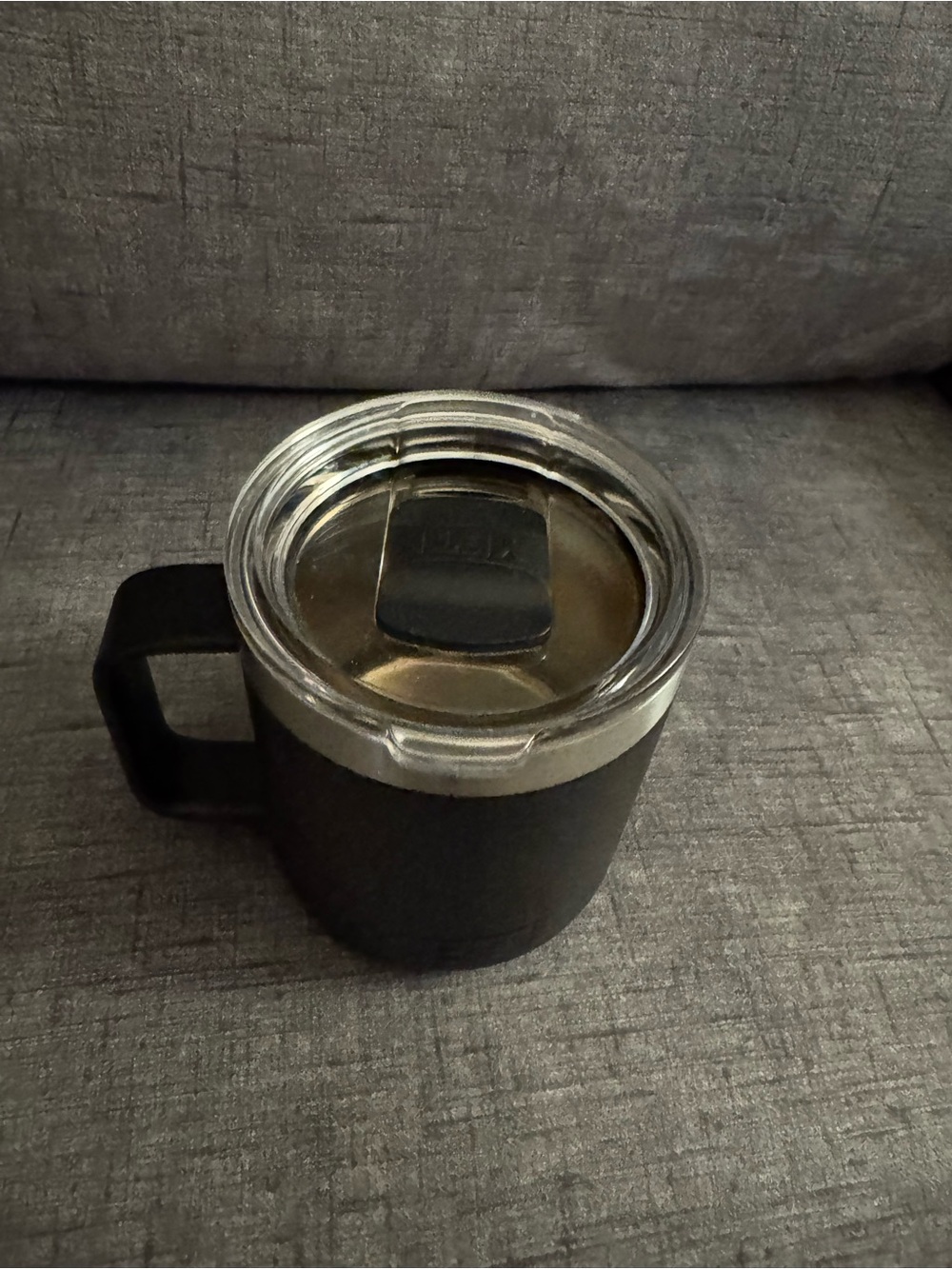 Yeti Black Travel Mug with Clear Lid and Stainless Rim - Picture 6 of 8